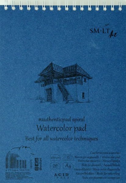 SMLT art Blok AUTHENTIC, akvarel, A4, 35 listů, 280g/m2